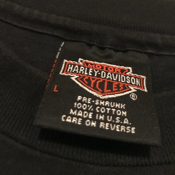 Vtg Harley Davidson T Shirt 1 Stitched 2 Sided LA - Picture 5 of 7